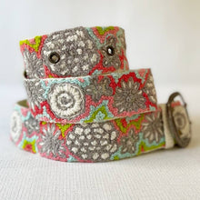 Load image into Gallery viewer, Jenny Krauss Flower Power Embroidered Wool Belt

