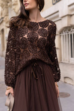 Load image into Gallery viewer, CHOKLATE PARIS Textured rosette blouse
