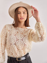 Load image into Gallery viewer, Choklate Paris Textured Rosette Blouse
