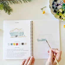 Load image into Gallery viewer, Emily Lex Studio Camping watercolor workbook
