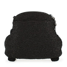 Load image into Gallery viewer, Mary Frances On the Road Black Car White Flower Beaded Crossbody Handbag
