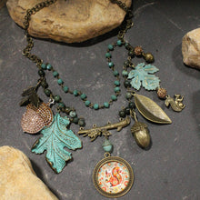 Load image into Gallery viewer, The Primitive Peddler Just A Bit Squirrely Charm'd Necklace

