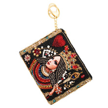 Load image into Gallery viewer, Mary Frances The Queen Playing Card Beaded Coin Purse
