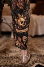 Load image into Gallery viewer, Market of Stars Momento Linen Crop Artist Pant w/ Floral Print &amp; Skull
