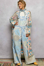 Load image into Gallery viewer, Pol Clothing Crochet Stripe Open-Knit Scalloped Long Sleeve Cardigan

