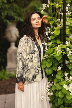 Load image into Gallery viewer, Market of Stars Honey &amp; The Moon Pixie Duster Crop Kimono w/ Florals &amp; Bees.
