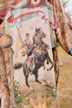 Load image into Gallery viewer, Market of Stars Love Revolution Opera Duster Kimono Robe w/ horse &amp; florals
