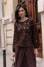 Load image into Gallery viewer, CHOKLATE PARIS Textured rosette blouse

