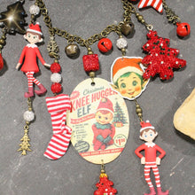 Load image into Gallery viewer, The Primitive Peddler Elf On The Shelf Charm'd Necklace
