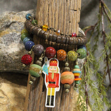 Load image into Gallery viewer, The Primitive Peddler Nutcracker Parade Charm&#39;d Stretch Bracelet Set
