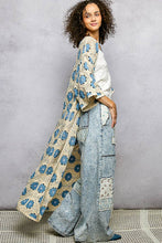 Load image into Gallery viewer, Pol Clothing 3/4 Sleeve Floral Pattern Crochet Maxi Open Cardigan Top
