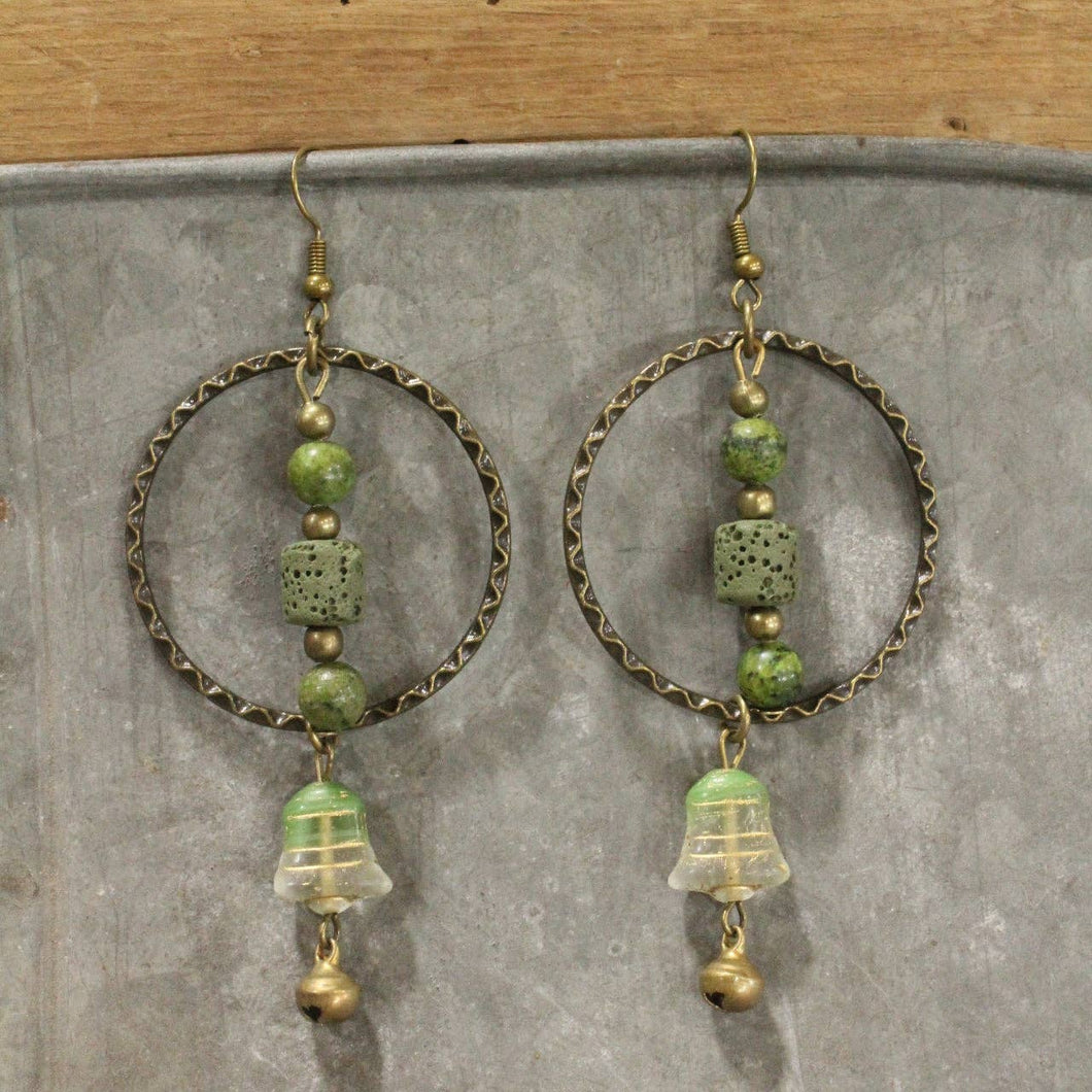 The Primitive Peddler Bells Are Ringing Dangle Drop Earrings*