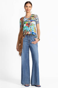 Johnny Was The Janie Favorite Short Sleeve V‑Neck Swing Tee