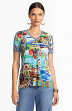 Load image into Gallery viewer, Johnny Was The Janie Favorite Short Sleeve V‑Neck Swing Tee
