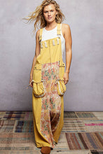 Load image into Gallery viewer, Pol Clothing  Vintage Washing Printed Wide Side Pockets Woven Overalls

