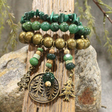 Load image into Gallery viewer, The Primitive Peddler Pine Patches Bracelet Set
