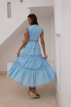 Load image into Gallery viewer, Choklate Paris Ellie Long Dress in Openwork Cotton
