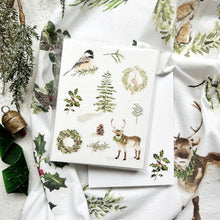 Load image into Gallery viewer, Emily Lex Studio Evergreen christmas tea towel
