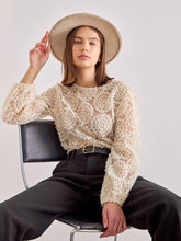 Load image into Gallery viewer, Choklate Paris Textured Rosette Blouse
