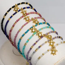 Load image into Gallery viewer, Aqua Geo Turtle Bracelet
