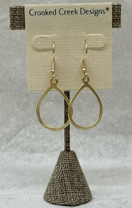 Crooked Creek Designs Large Teardrop Gold Earring