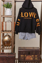 Load image into Gallery viewer, Mello Hooded Halloween Sweater with Jaco O Embroidery
