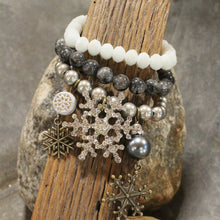 Load image into Gallery viewer, The Primitive Peddler Snowflakes Falling Classy Bracelet Set

