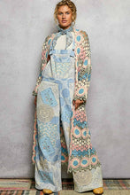 Load image into Gallery viewer, Pol Clothing Crochet Stripe Open-Knit Scalloped Long Sleeve Cardigan

