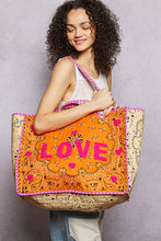 Load image into Gallery viewer, Pol Clothing LOVE Bandana Quilted Tote Bag
