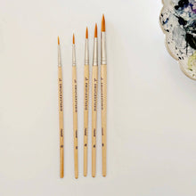 Load image into Gallery viewer, Emily Lex Studio Watercolor paintbrush set of five wood brushes
