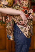 Load image into Gallery viewer, Market of Stars Golden Hour Luxe Tee Floral Tunic Shirt with Swallow

