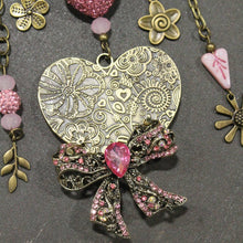 Load image into Gallery viewer, The Primitive Peddler Beating Heart Charm'd Necklace
