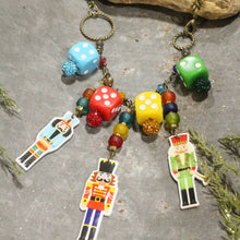 Load image into Gallery viewer, The Primitive Peddler Nutcrackers Game Day Charm&#39;d Necklace
