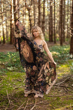 Load image into Gallery viewer, Market of Stars Lionheart Bohemian Scarf w/ botanicals &amp; Narnia Print

