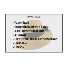 Load image into Gallery viewer, Scala Hats Straw Facesaver Riviera
