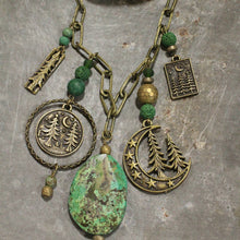 Load image into Gallery viewer, The Primitive Peddler Pine Patches Charm&#39;d Necklace
