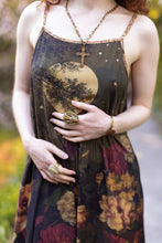 Load image into Gallery viewer, Market of Stars The Messenger Long Maxi Slip Dress w/ Joan of Arc &amp; Florals
