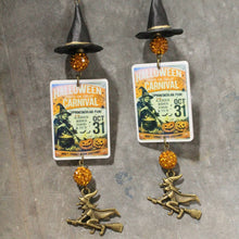 Load image into Gallery viewer, The Primitive Peddler Spooktacular Fun Halloween Dangle Earrings
