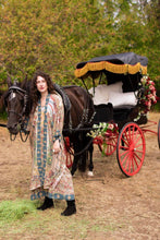 Load image into Gallery viewer, Market of Stars Love Revolution Opera Duster Kimono Robe w/ horse &amp; florals
