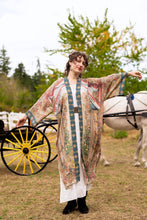 Load image into Gallery viewer, Market of Stars Love Revolution Opera Duster Kimono Robe w/ horse &amp; florals
