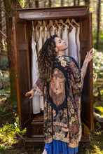 Load image into Gallery viewer, Market of Stars Lionheart Bohemian Goddess Starduster Kimono with botanicals
