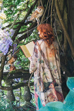 Load image into Gallery viewer, Market of Stars Lovelight Opera Duster Kimono Robe w/woodland deer &amp; swallow
