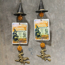 Load image into Gallery viewer, The Primitive Peddler Spooktacular Fun Halloween Dangle Earrings
