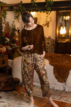 Load image into Gallery viewer, Market of Stars Golden Hour Linen Cropped Artist Pant w/ Floral Print
