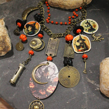 Load image into Gallery viewer, The Primitive Peddler Clocks Winding Down Charm'd Necklace
