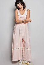 Load image into Gallery viewer, Pol Clothing Lace Trim Vintage Washing Denim Linen Overall

