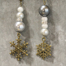 Load image into Gallery viewer, The Primitive Peddler Snowflakes Falling Classy Dangle Earrings
