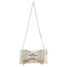 Load image into Gallery viewer, Mary Frances Fancy Bow Beaded Ivory Bow Crossbody Clutch
