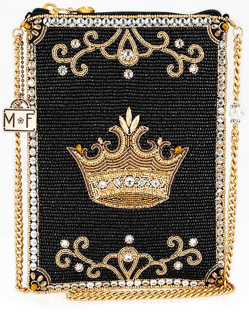 Mary Frances Royalty Gold Crown Mini Crossbody Handbag