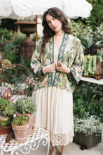 Load image into Gallery viewer, Market of Stars Fleur De Soleil Pixie Crop Kimono w/ Florals &amp; Butterfly

